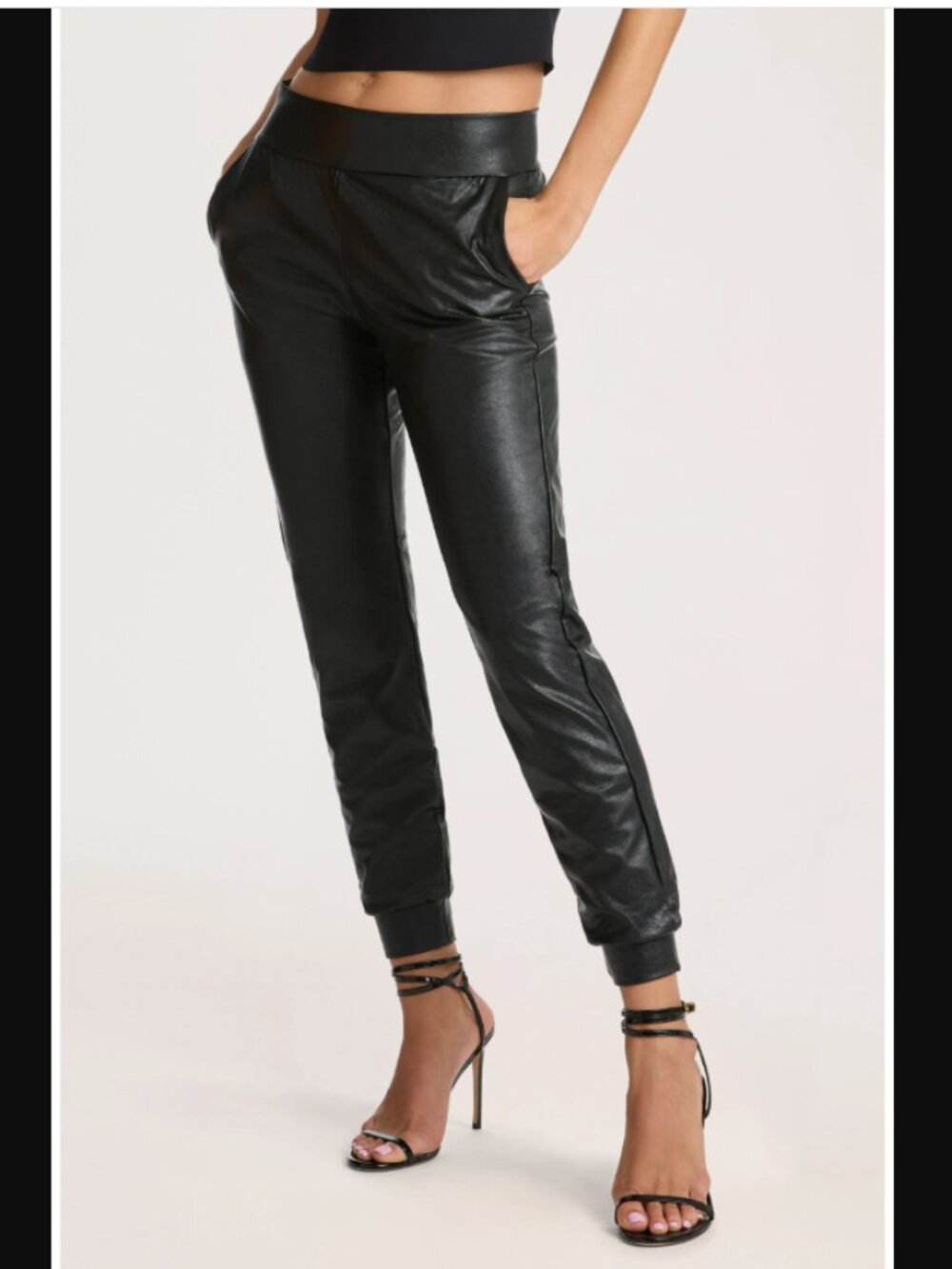 NWT COMMANDO Faux Leather Jogger - Black